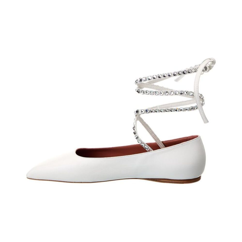 AMINA MUADDI Ane Lace-Up Leather Flat - Picture 2 of 5